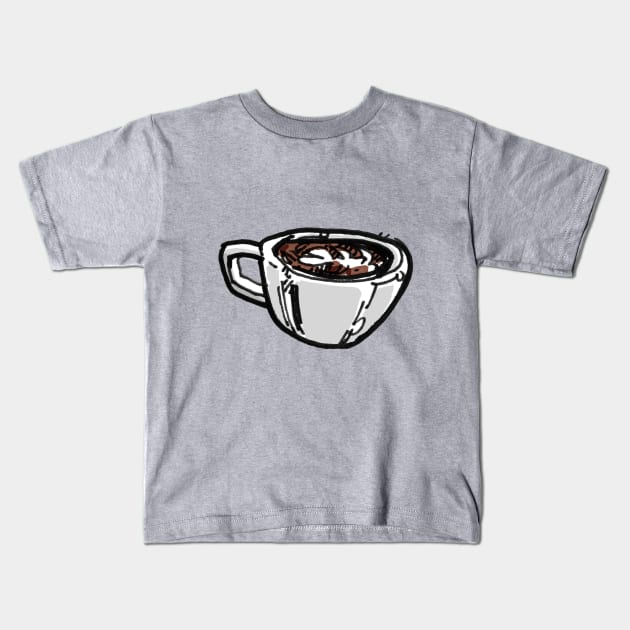 Coffee Cup Kids T-Shirt by enoogs